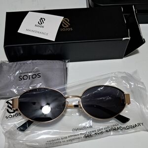 Gray and Gold Sunglasses